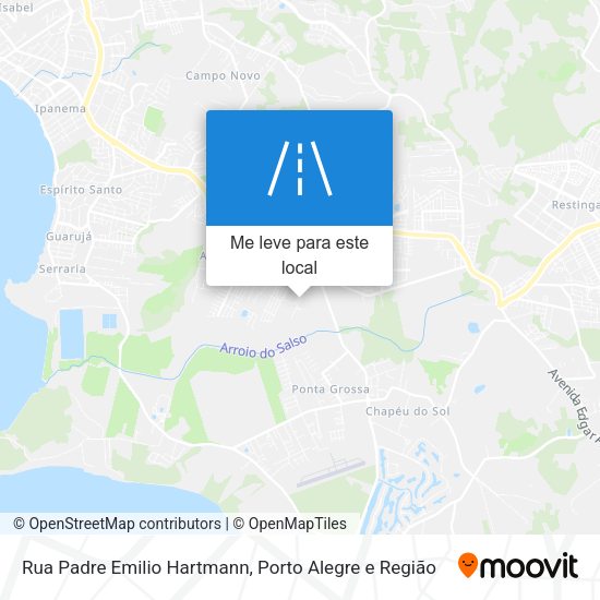 Rua Padre Emilio Hartmann mapa