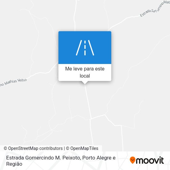 Estrada Gomercindo M. Peixoto mapa