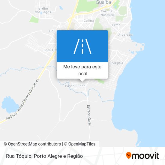 Rua Tóquio mapa