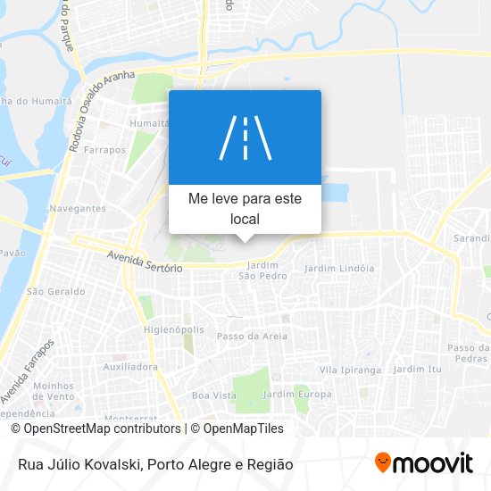 Rua Júlio Kovalski mapa