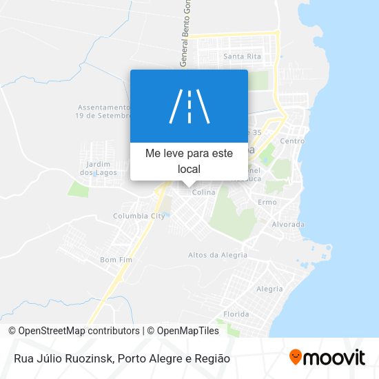 Rua Júlio Ruozinsk mapa