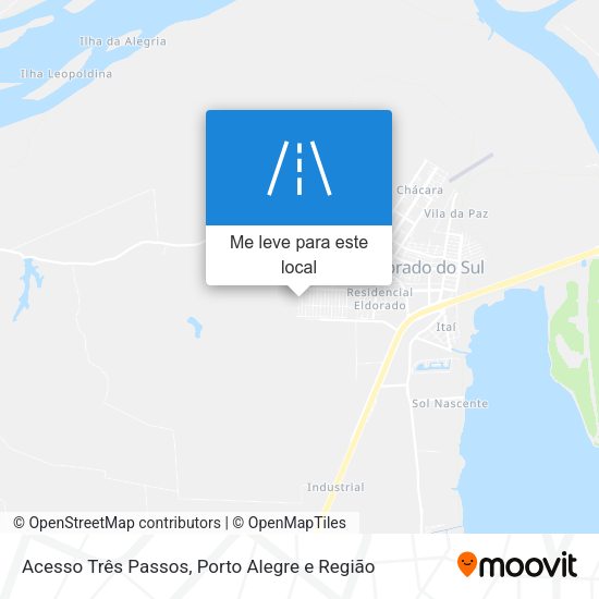 Acesso Três Passos mapa