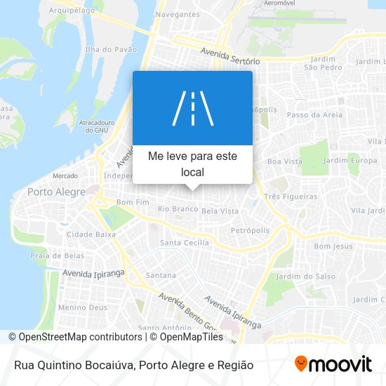Rua Quintino Bocaiúva mapa