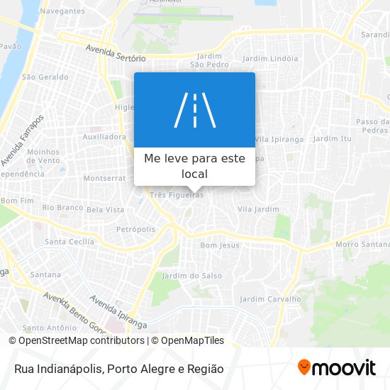 Rua Indianápolis mapa