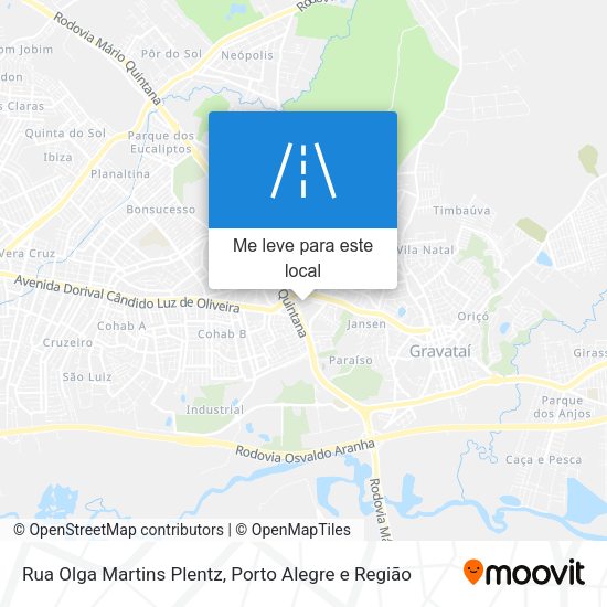 Rua Olga Martins Plentz mapa