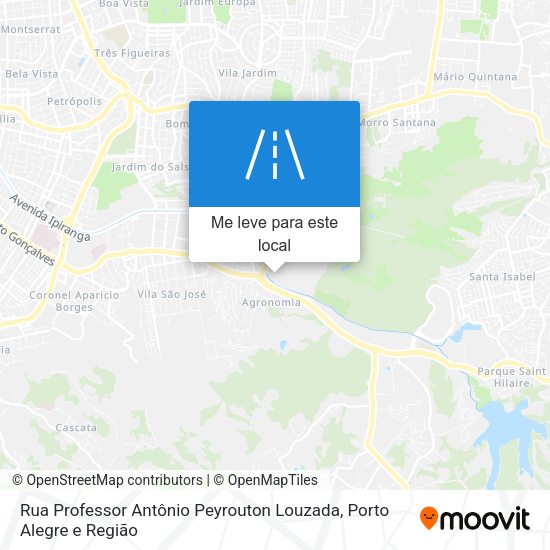 Rua Professor Antônio Peyrouton Louzada mapa