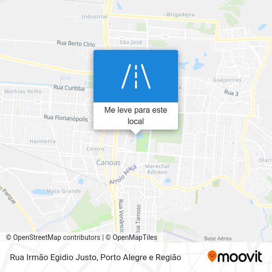 Rua Irmão Egidio Justo mapa