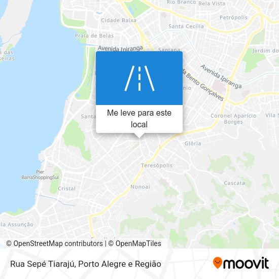 Rua Sepé Tiarajú mapa