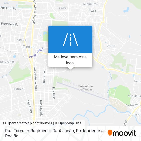 Rua Terceiro Regimento De Aviação mapa