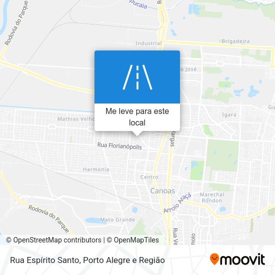 Rua Espírito Santo mapa