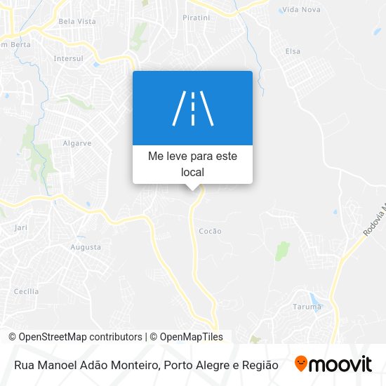 Rua Manoel Adão Monteiro mapa