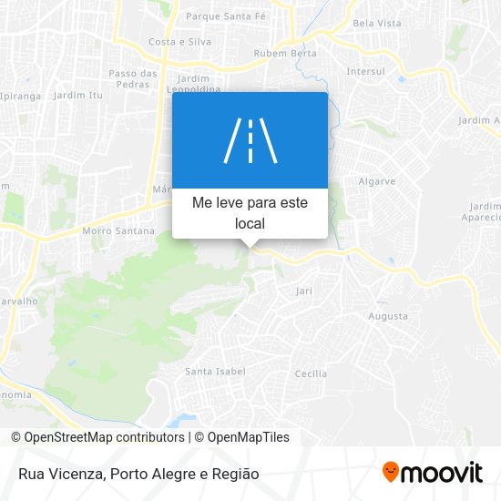 Rua Vicenza mapa
