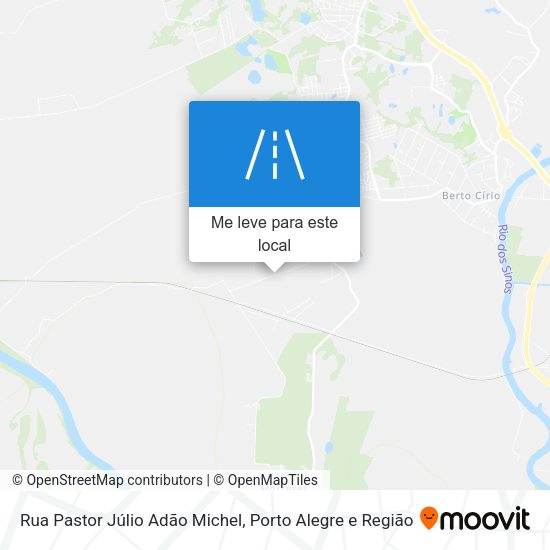 Rua Pastor Júlio Adão Michel mapa