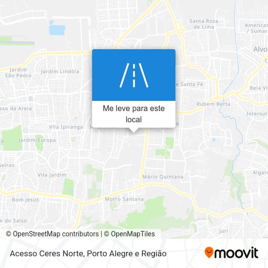 Acesso Ceres Norte mapa