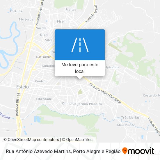 Rua Antônio Azevedo Martins mapa