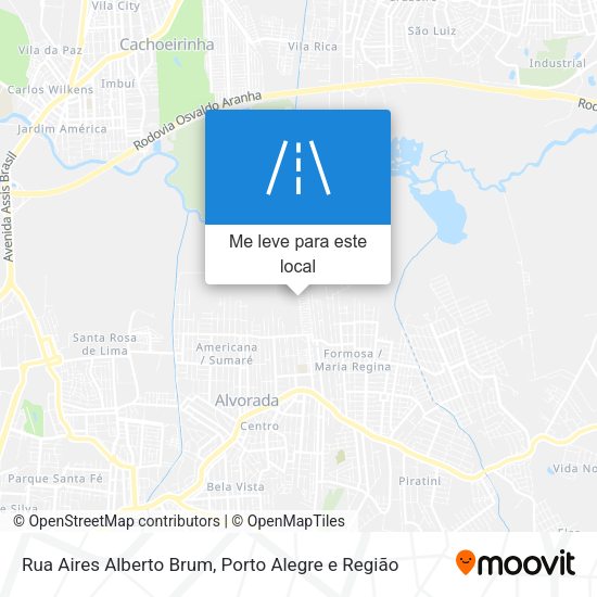 Rua Aires Alberto Brum mapa