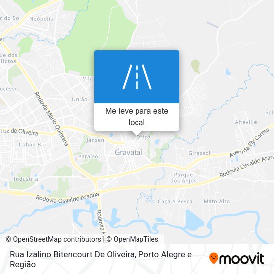 Rua Izalino Bitencourt De Oliveira mapa