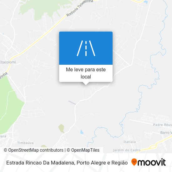 Estrada Rincao Da Madalena mapa