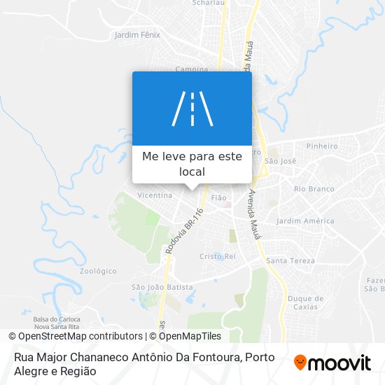 Rua Major Chananeco Antônio Da Fontoura mapa