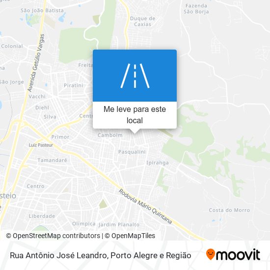 Rua Antônio José Leandro mapa