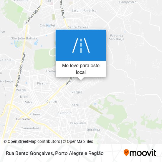 Rua Bento Gonçalves mapa