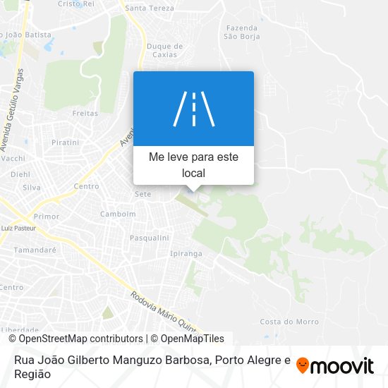 Rua João Gilberto Manguzo Barbosa mapa
