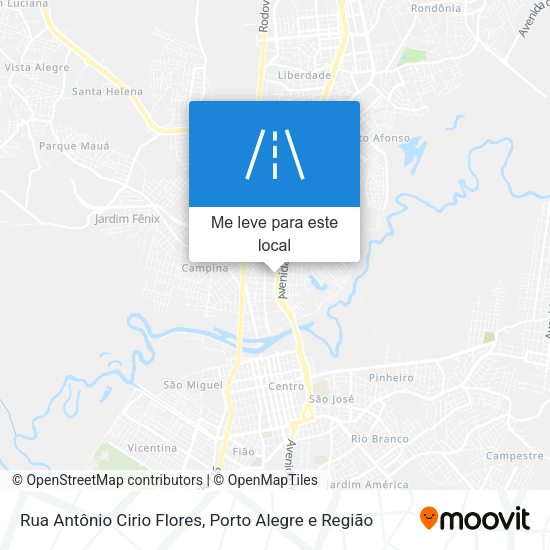 Rua Antônio Cirio Flores mapa
