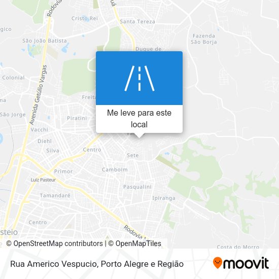 Rua Americo Vespucio mapa