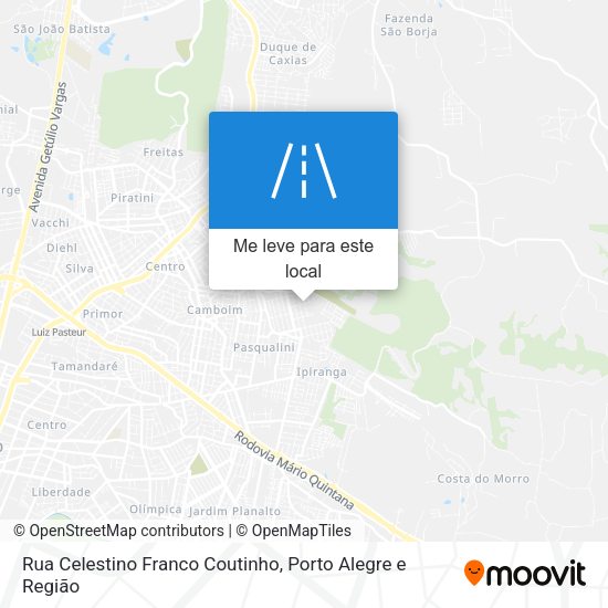 Rua Celestino Franco Coutinho mapa
