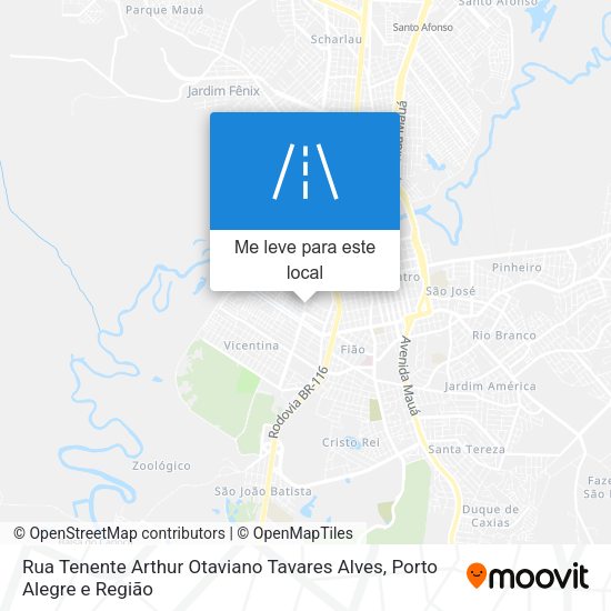 Rua Tenente Arthur Otaviano Tavares Alves mapa