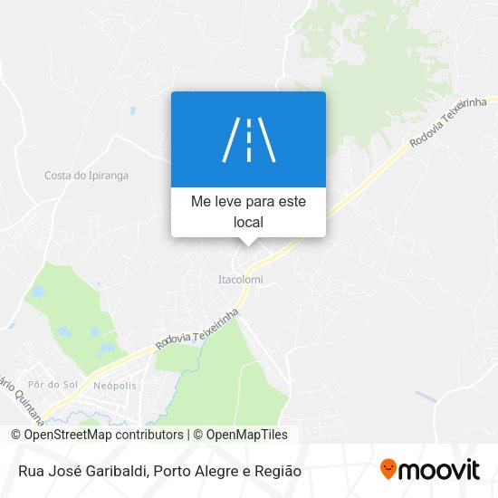 Rua José Garibaldi mapa