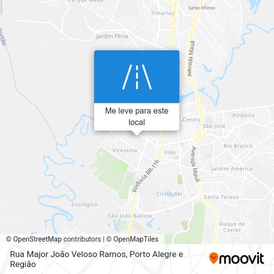Rua Major João Veloso Ramos mapa