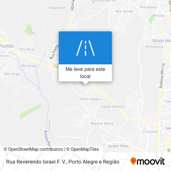 Rua Reverendo Israel F. V. mapa