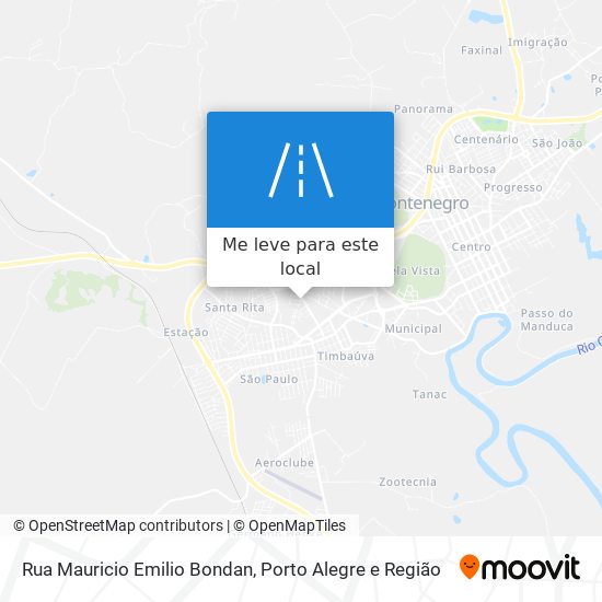 Rua Mauricio Emilio Bondan mapa