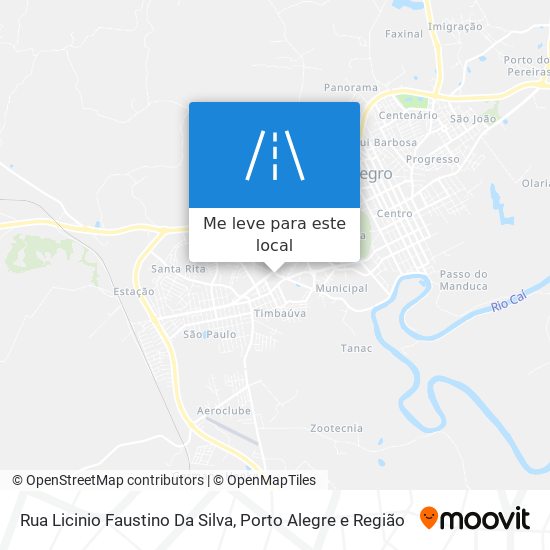 Rua Licinio Faustino Da Silva mapa