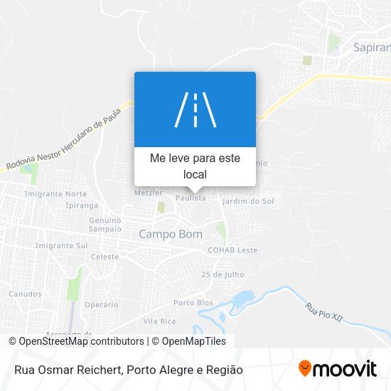 Rua Osmar Reichert mapa