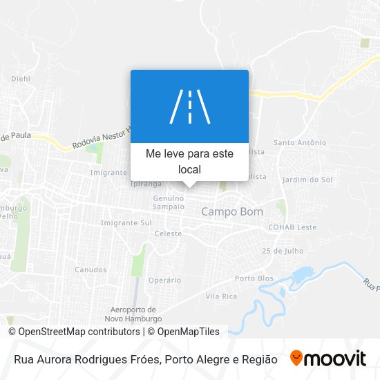 Rua Aurora Rodrigues Fróes mapa