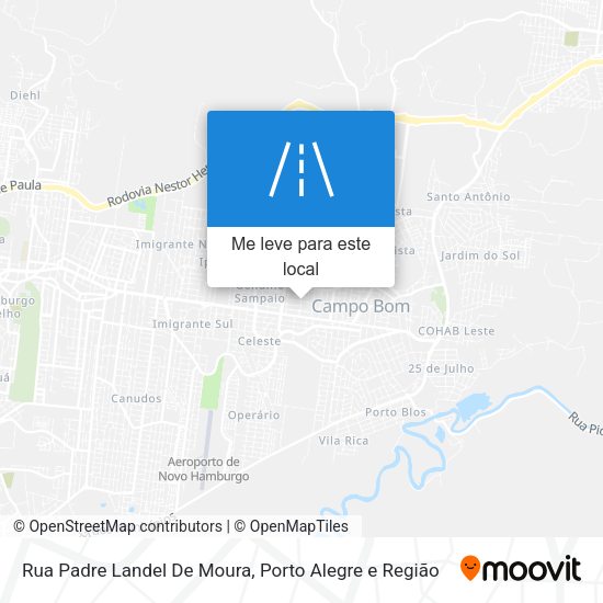 Rua Padre Landel De Moura mapa