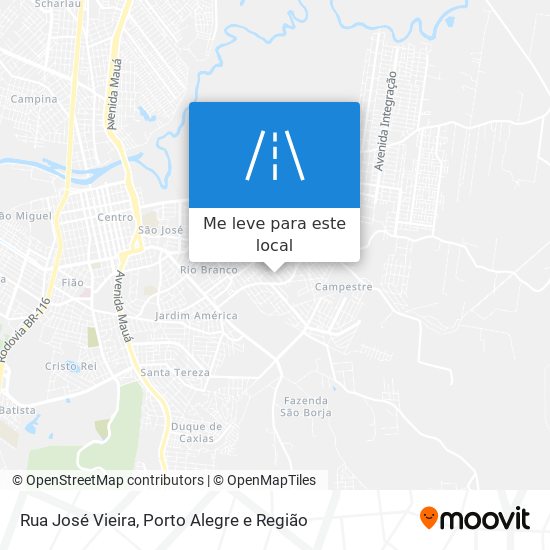 Rua José Vieira mapa