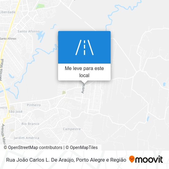 Rua João Carlos L. De Araújo mapa