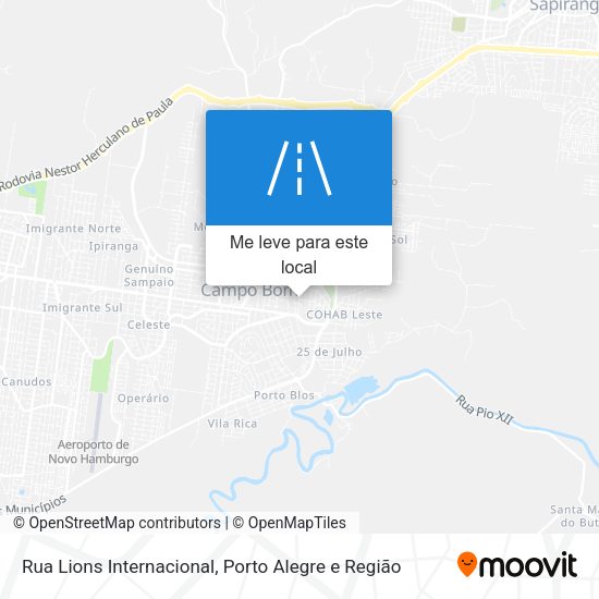 Rua Lions Internacional mapa