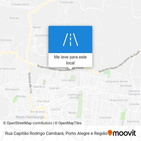 Rua Capitão Rodrigo Cambará mapa