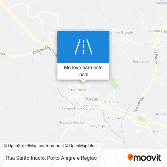 Rua Santo Inacio mapa