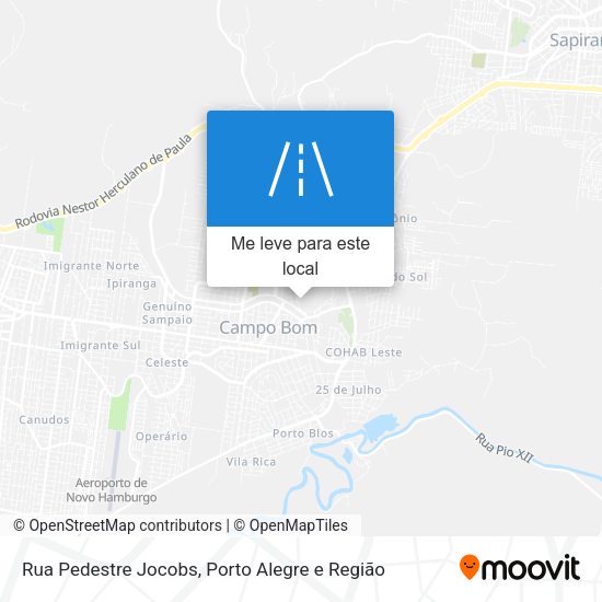Rua Pedestre Jocobs mapa