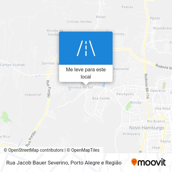 Rua Jacob Bauer Severino mapa