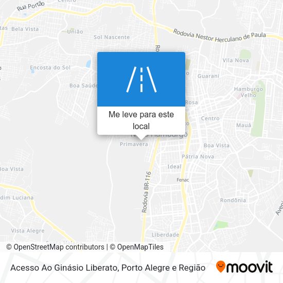 Acesso Ao Ginásio Liberato mapa