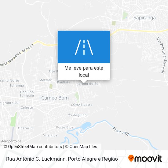 Rua Antônio C. Luckmann mapa