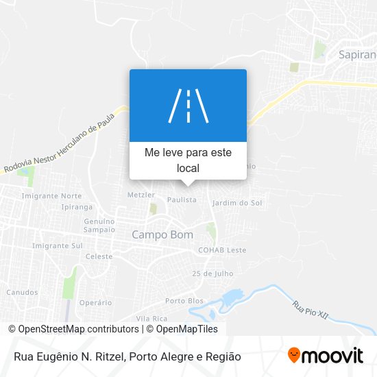 Rua Eugênio N. Ritzel mapa