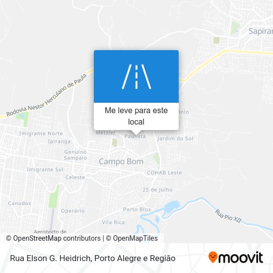 Rua Elson G. Heidrich mapa