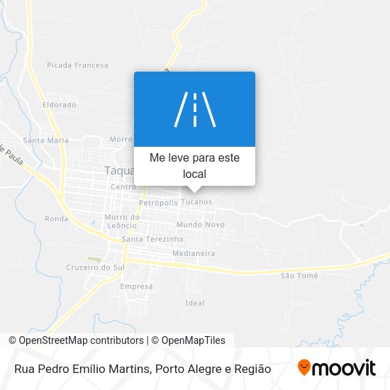 Rua Pedro Emílio Martins mapa